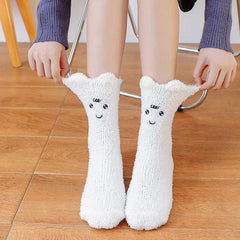 Bodensocken mit Monster-Motiv und großen Augen