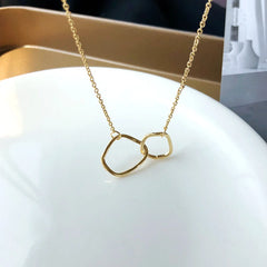 Collar geométrico metálico