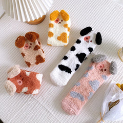 Lässige Bodensocken mit Cartoon-Motiv