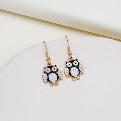 Pendientes de búho de dibujos animados divertidos