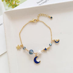 Pulsera de luna y estrella pequeña