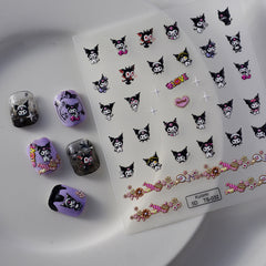 Pegatinas para uñas de diablitos adorables de la serie Halloween