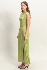 Sleeveless Top and Maxi Skirt Set