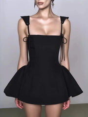 Lace Up Mini Cami Dress