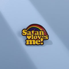 Pines de letras de metal arcoíris