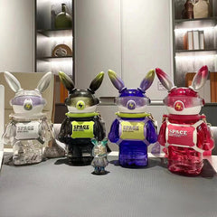 Botella de pajita con forma de conejo relámpago, envío gratis