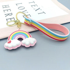 Llavero arcoíris kawaii