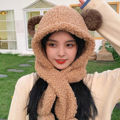 Gorro de peluche de cuerno de oveja