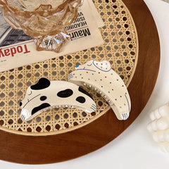 Rhinestone Detail Cartoon Dog Design Hair Paws