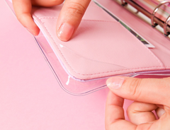 A6-Tagebuch mit transparentem Einband