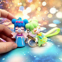 Lindo llavero de hada de las flores