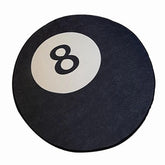 8 Ball Black Pool Ästhetisches Raumdekor Runder Teppich