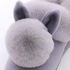 Rabbit Ear Fluffy Indoor Slippers
