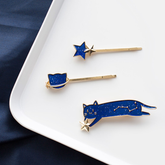 Starry Cat Hairpin Set