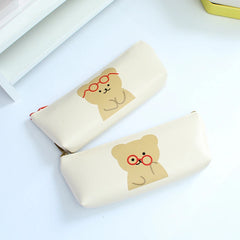 Estuche para lápices con forma de oso de gafas