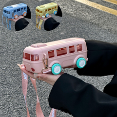 Kawaii Cartoon Bus Shaped Straw Cup