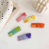 Macaron Color Fabric Love Hair Clips