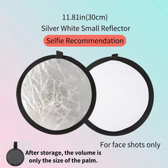 Reflector de luz de relleno fotográfico plegable dos en uno