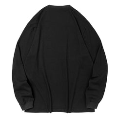 Solid Color Label Embroidery Sweatshirt