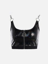 Zip Up PU Vest