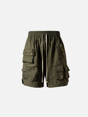 Button Pockets Cargo Shorts