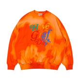 Sudadera tie-dye colorida con estética de los 90