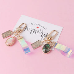 Llavero con gema retro