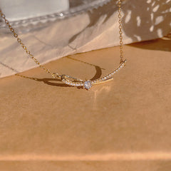 Shiny Golden Cross Necklace