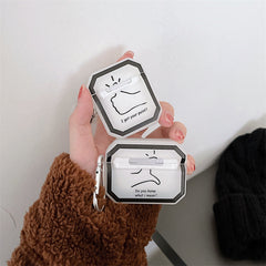 Estuche para Airpods con diseño de dedo de dibujos animados y personalidad