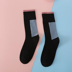 Socken mit Farbblock-Karomuster