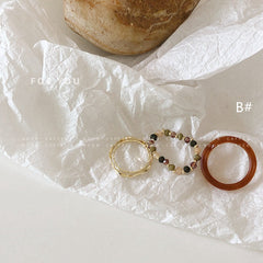 Juego de 4 anillos vintage