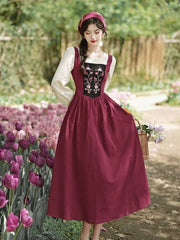 Vestido de bruja Liliana Cottage con pañuelo en la cabeza