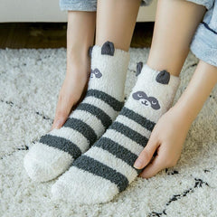 Bodensocken mit Cartoon-Tieren