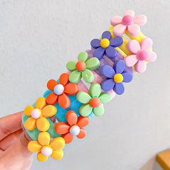 10PCS/Set Girls Rubber Band Elastic Hair bands Rainbow