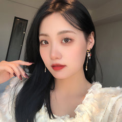 Long Oil Drip Bunny Balloon Earrings