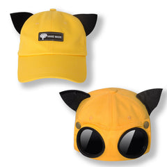 Gorra de béisbol con gafas de aviador