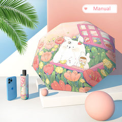 Niedlicher Häschen-Sonnenschirm zum Zusammenklappen