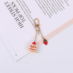 Llavero de fresa de dibujos animados