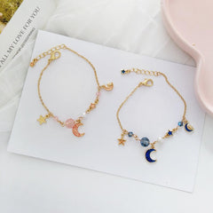 Pulsera de luna y estrella pequeña