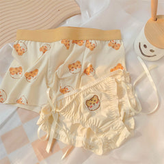 Lindas bragas de pareja de tigres