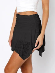 Lace Ruffle Mini Skirt