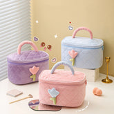 Bonita bolsa de cosméticos de pana