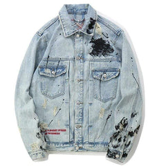 “Graffiti Wallâ€?Denim Jacket