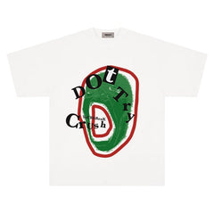 Camiseta holgada con estampado de arte abstracto