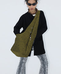 American Style Large Capacity Embroidery Messenger Bag