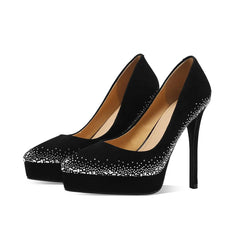 Sheep Suede Pointed To Thin Heels