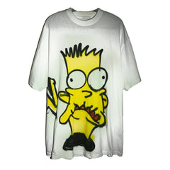 Camiseta extragrande con estampado de pintura en aerosol de Bart Simpson