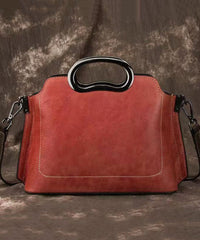 Handbag Embossed Red Leather Versatile Calf Tote Beautiful