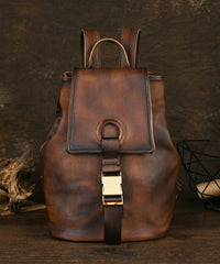 Capacity Backpack Large Brown Boutique Leather Calf Bag