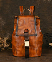 Capacity Backpack Large Brown Boutique Leather Calf Bag